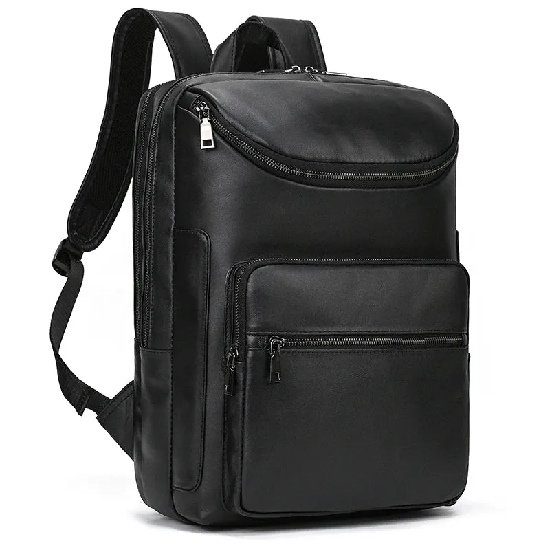 Vintage Genuine Leather Backpack 16" Laptop School Travel Bag