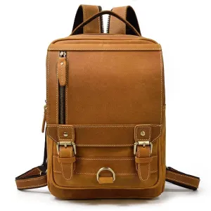 Vintage Genuine Leather Single Shoulder Chest Bag for Men