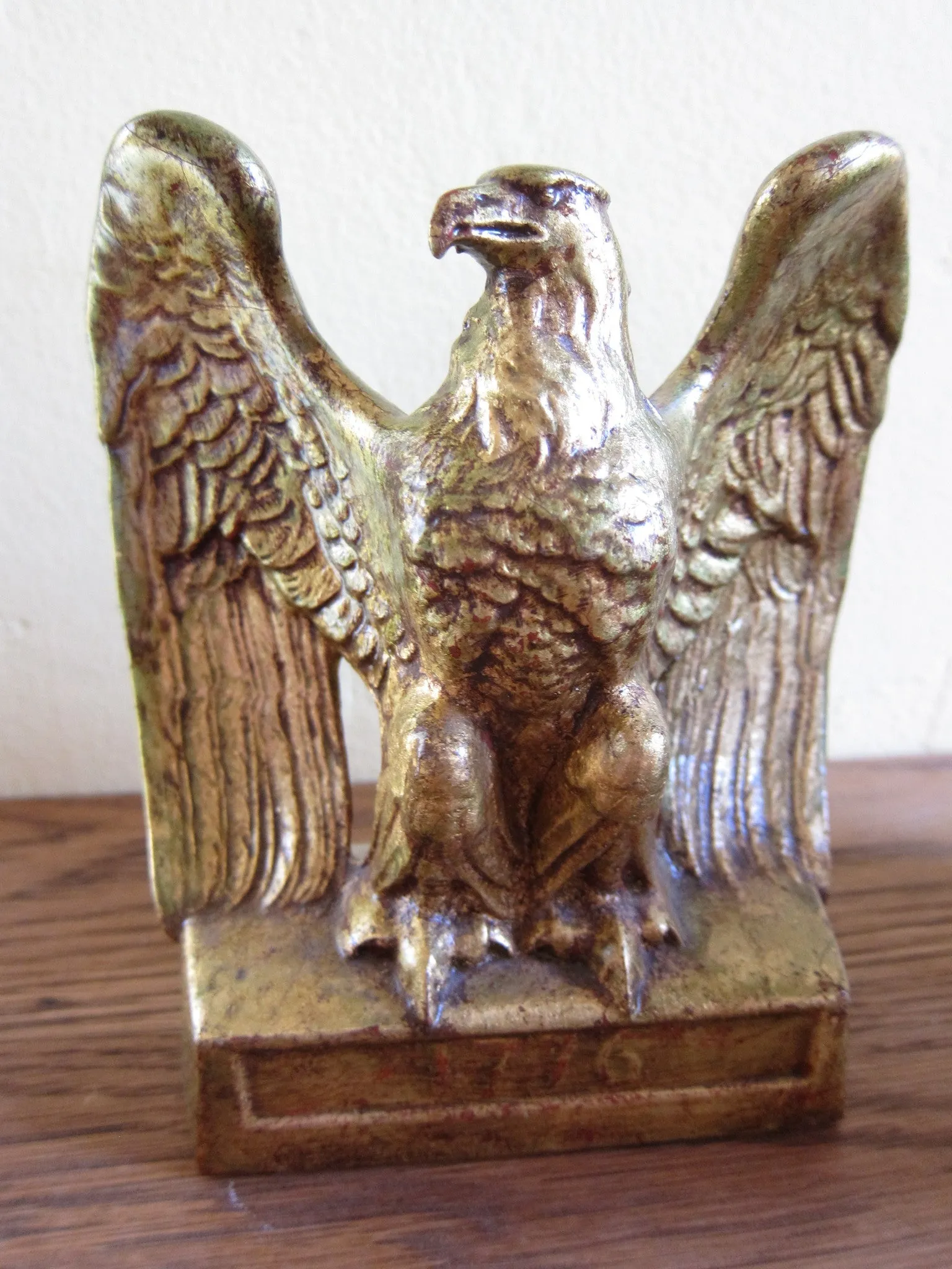 Vintage Gold Eagle Statue Bookends by PMC Craftsman Company