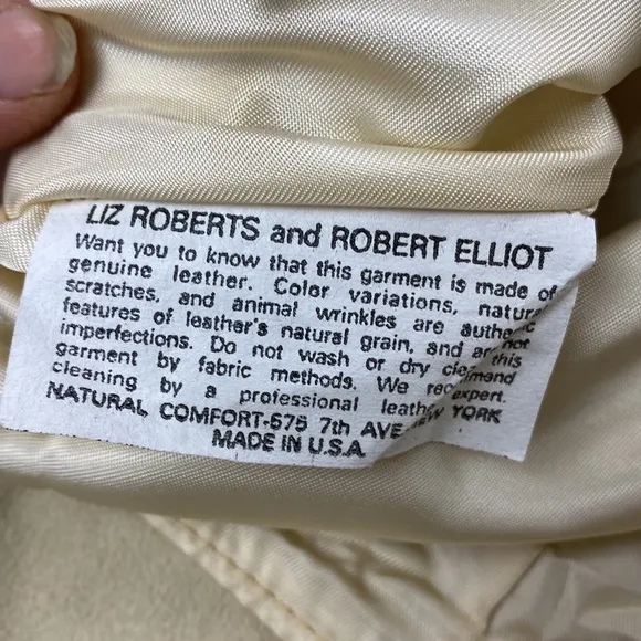 Vintage Liz Roberts Robert Elliot Nee York Leather Skirt