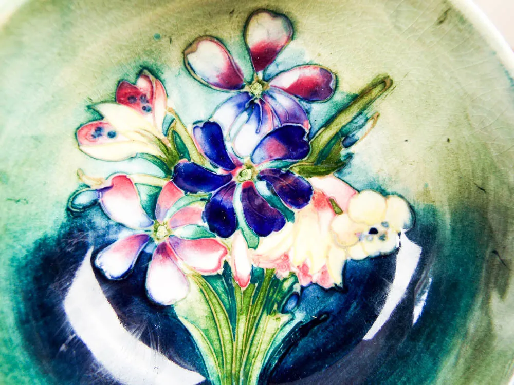 Vintage William Moorcroft Glazed Pottery Dish