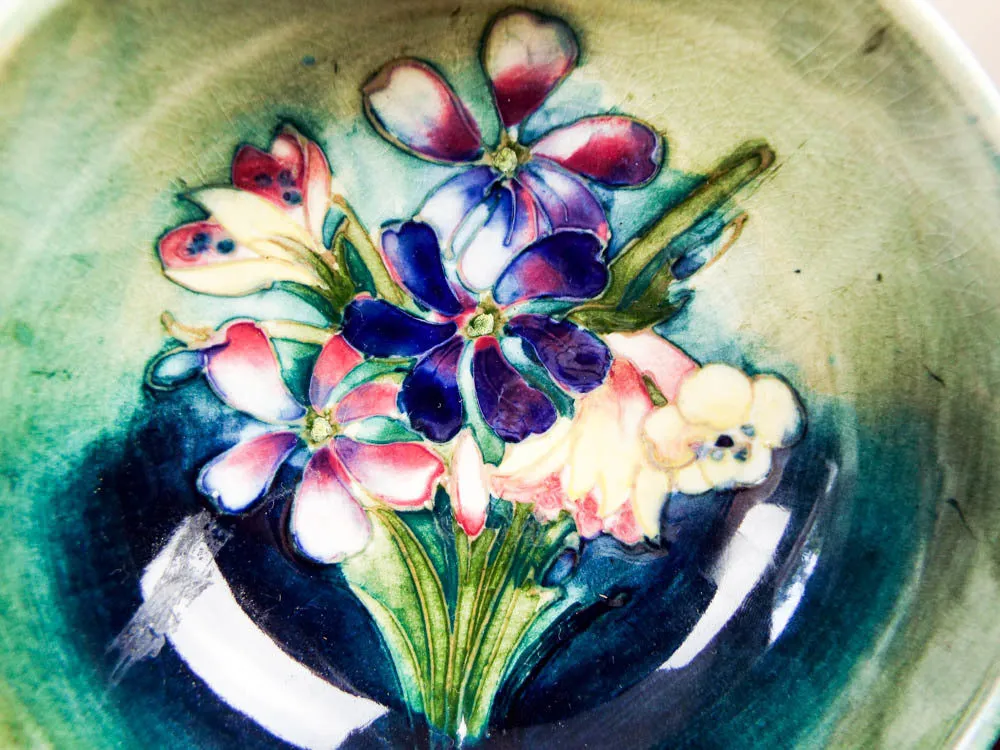 Vintage William Moorcroft Glazed Pottery Dish