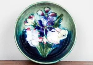Vintage William Moorcroft Glazed Pottery Dish