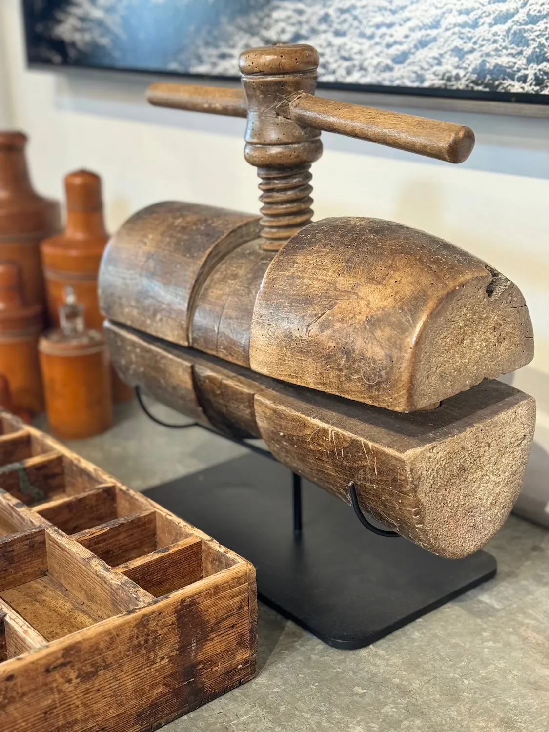 Vintage Wooden Vice