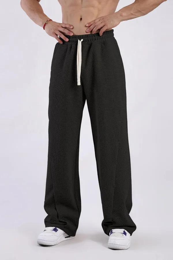 Waffle Textured Relaxed Fit Sweatpants