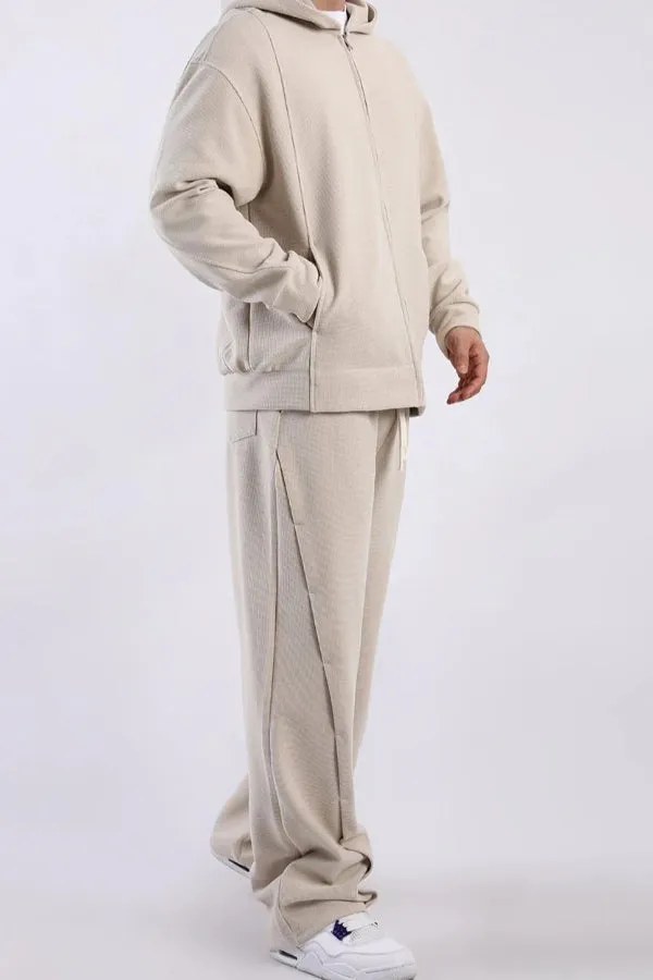 Waffle Textured Relaxed Fit Sweatpants