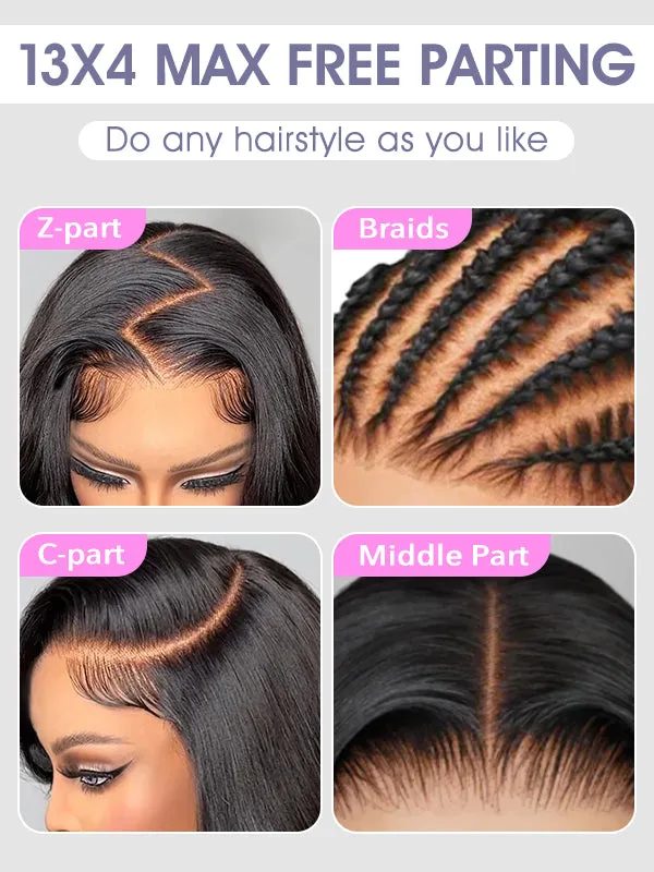 Wavymy Loose Deep Wave 13x4 HD Lace Front Wigs 100% Virgin Human Hair Lace Wig