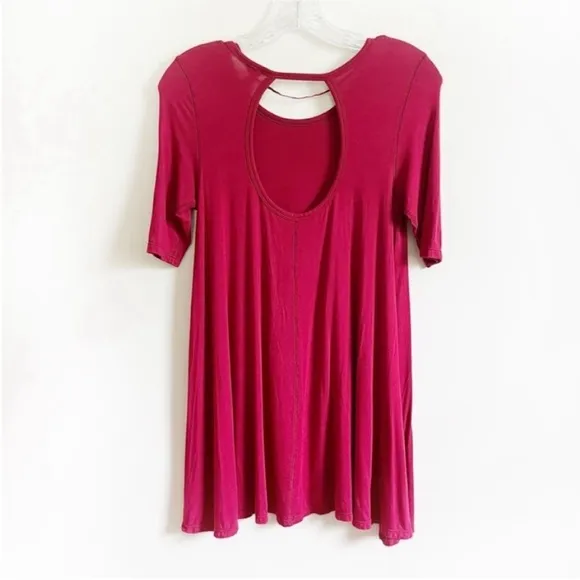We the Free Jacqueline dress red mini flowy tunic cutout flared
