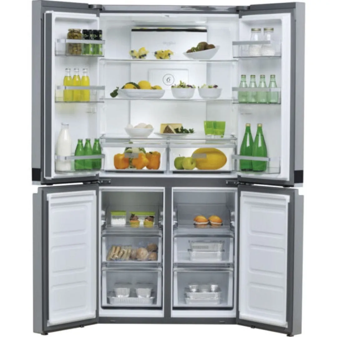 Whirlpool 591L Silver Inox Side By Side Fridge WQ9B1LM
