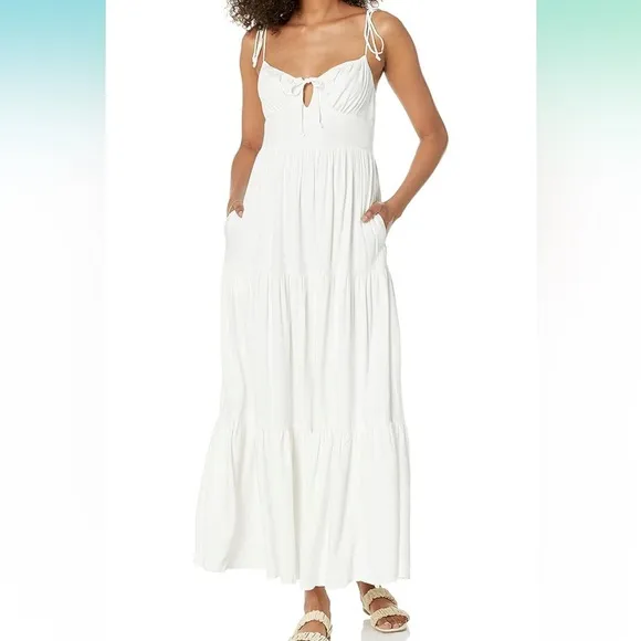 White Linen Maxi Dress by NIA