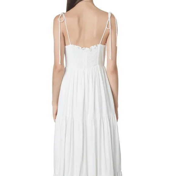 White Linen Maxi Dress by NIA
