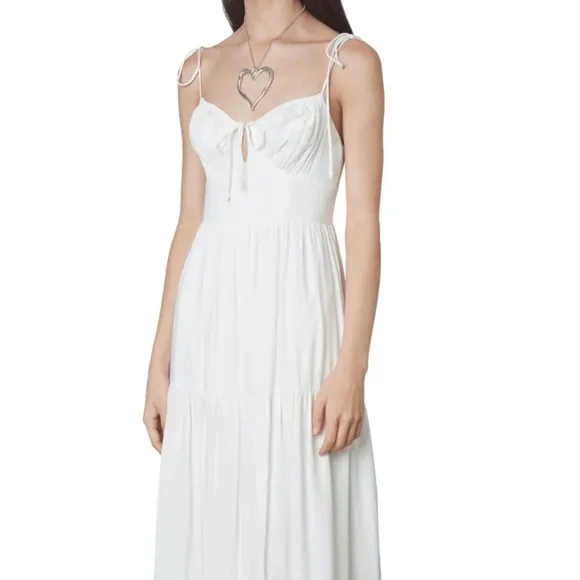 White Linen Maxi Dress by NIA