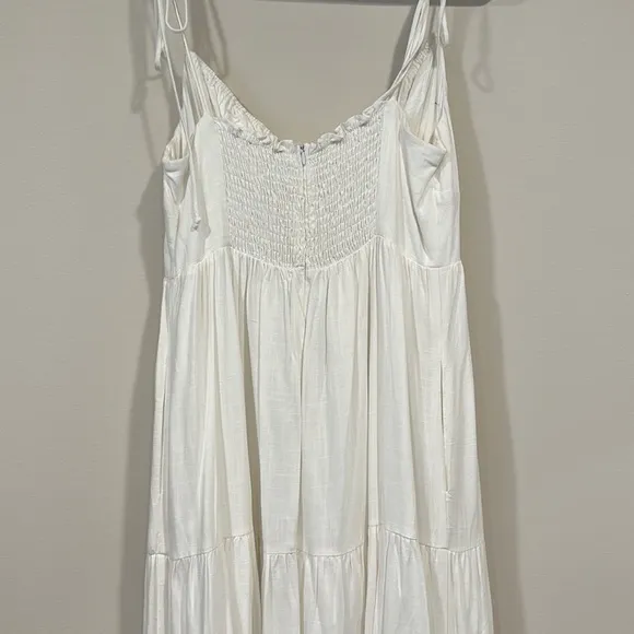 White Linen Maxi Dress by NIA