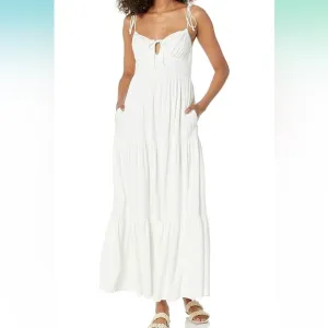 White Linen Maxi Dress by NIA