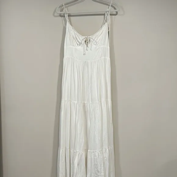 White Linen Maxi Dress by NIA
