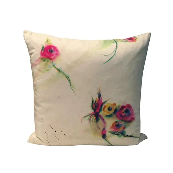White Silk Throw Pillows - Throw Pillows