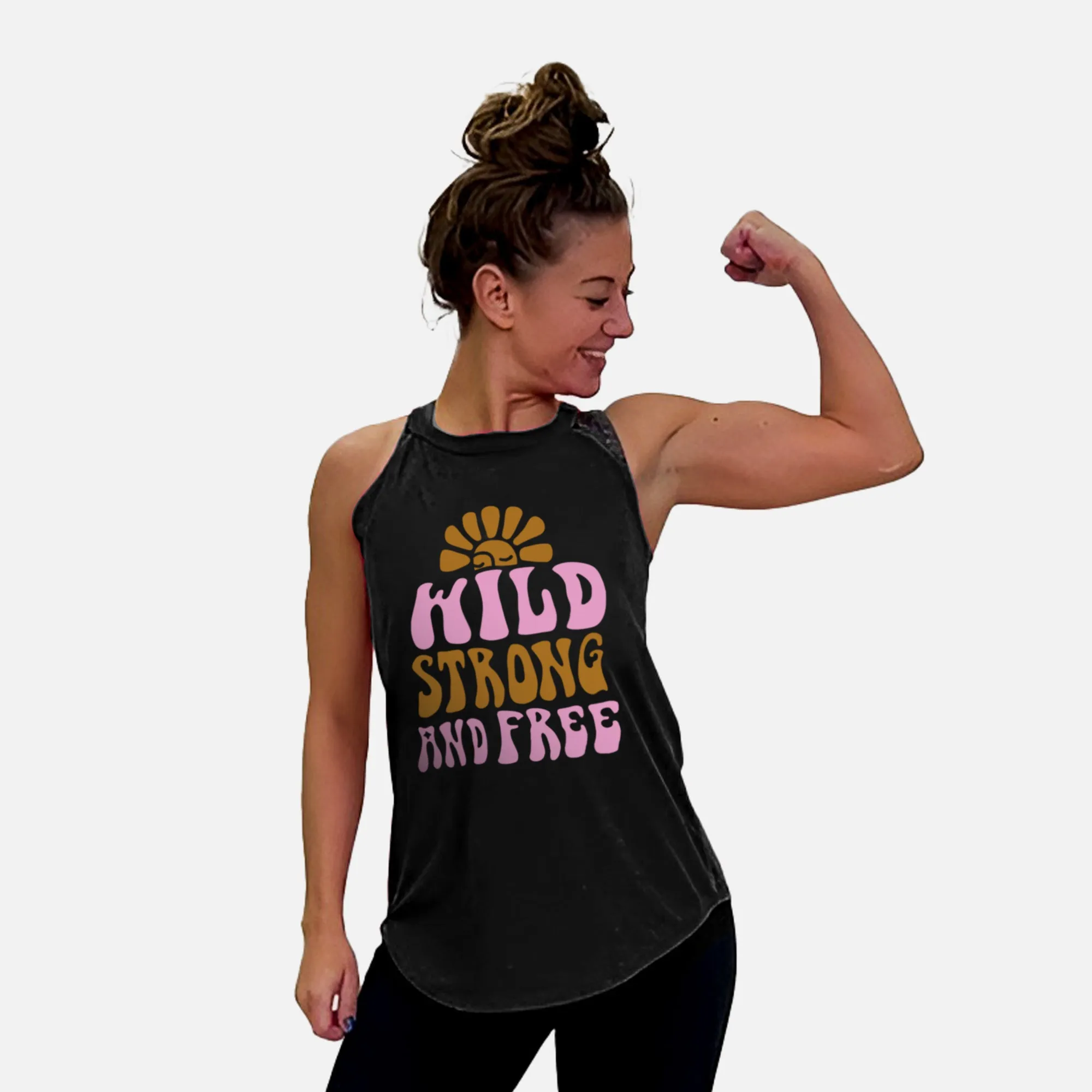 Wild Strong and Free Rocker Tank Top