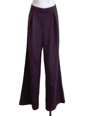 Wine Purple Paneled Formal Pants