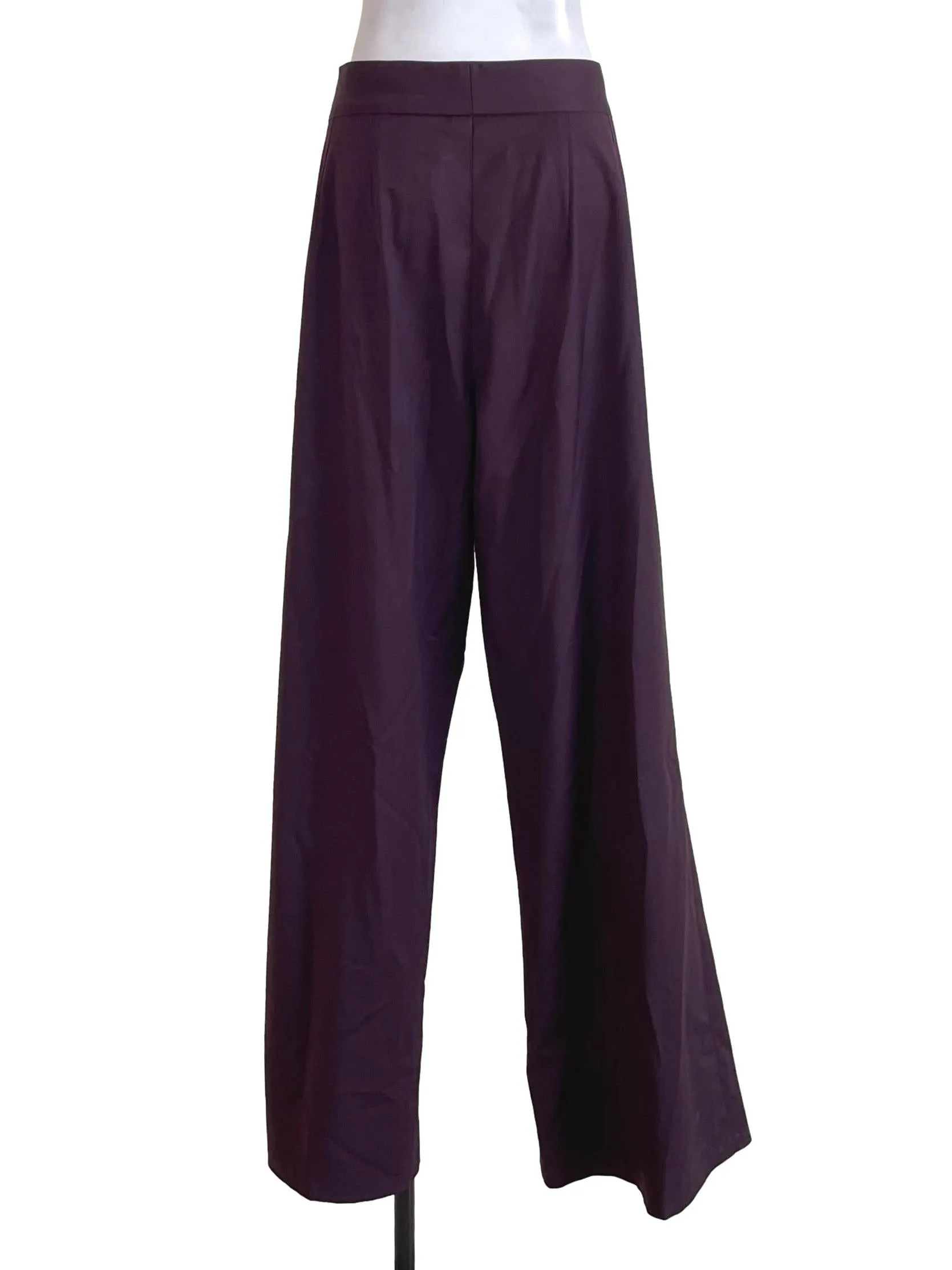 Wine Purple Paneled Formal Pants