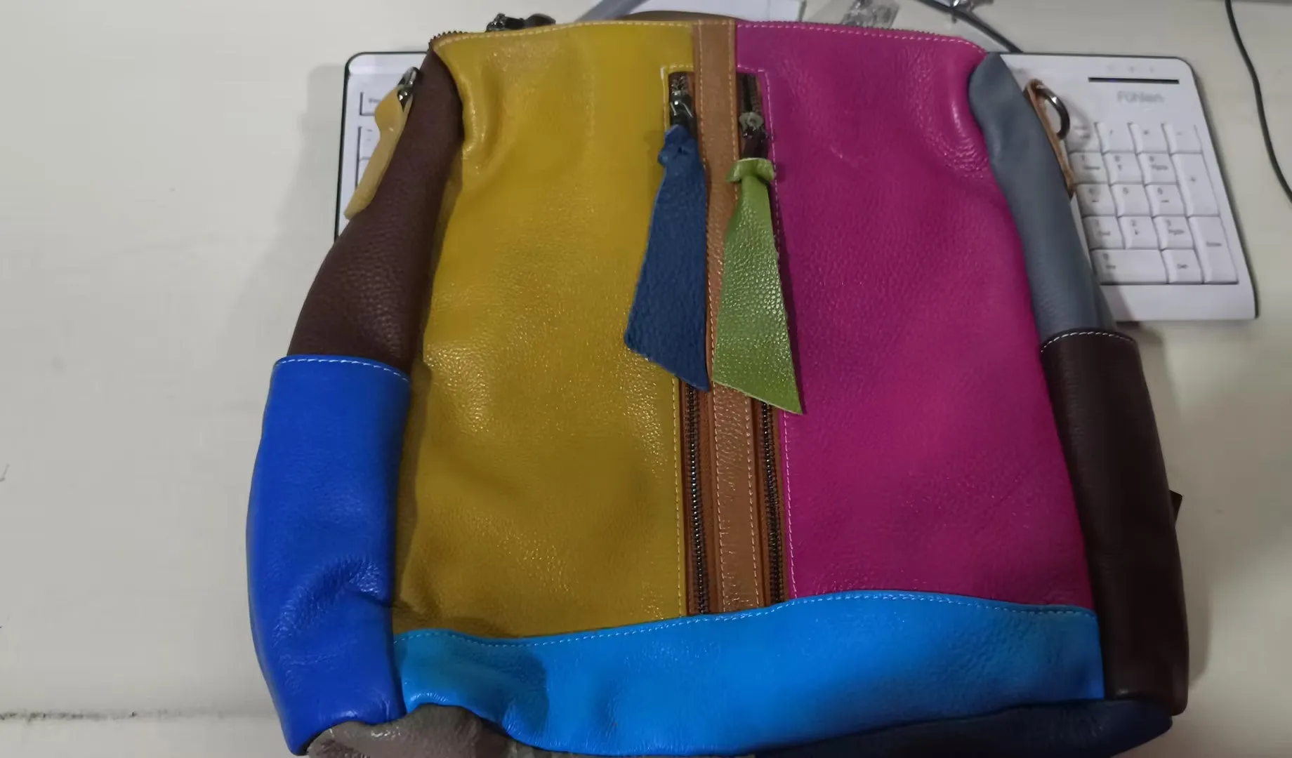 Women Backpack Cowhide Leather Backpacks Casual