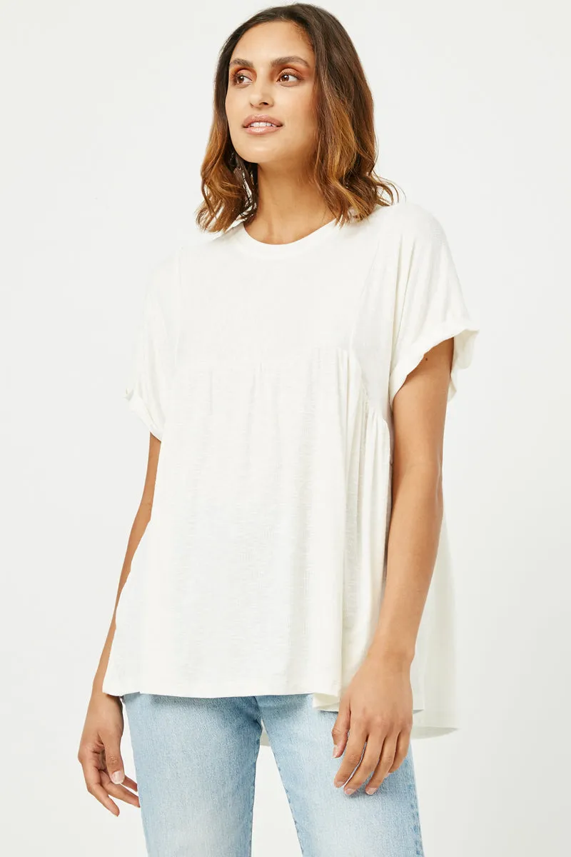 Womens Paneled Baby Doll Top