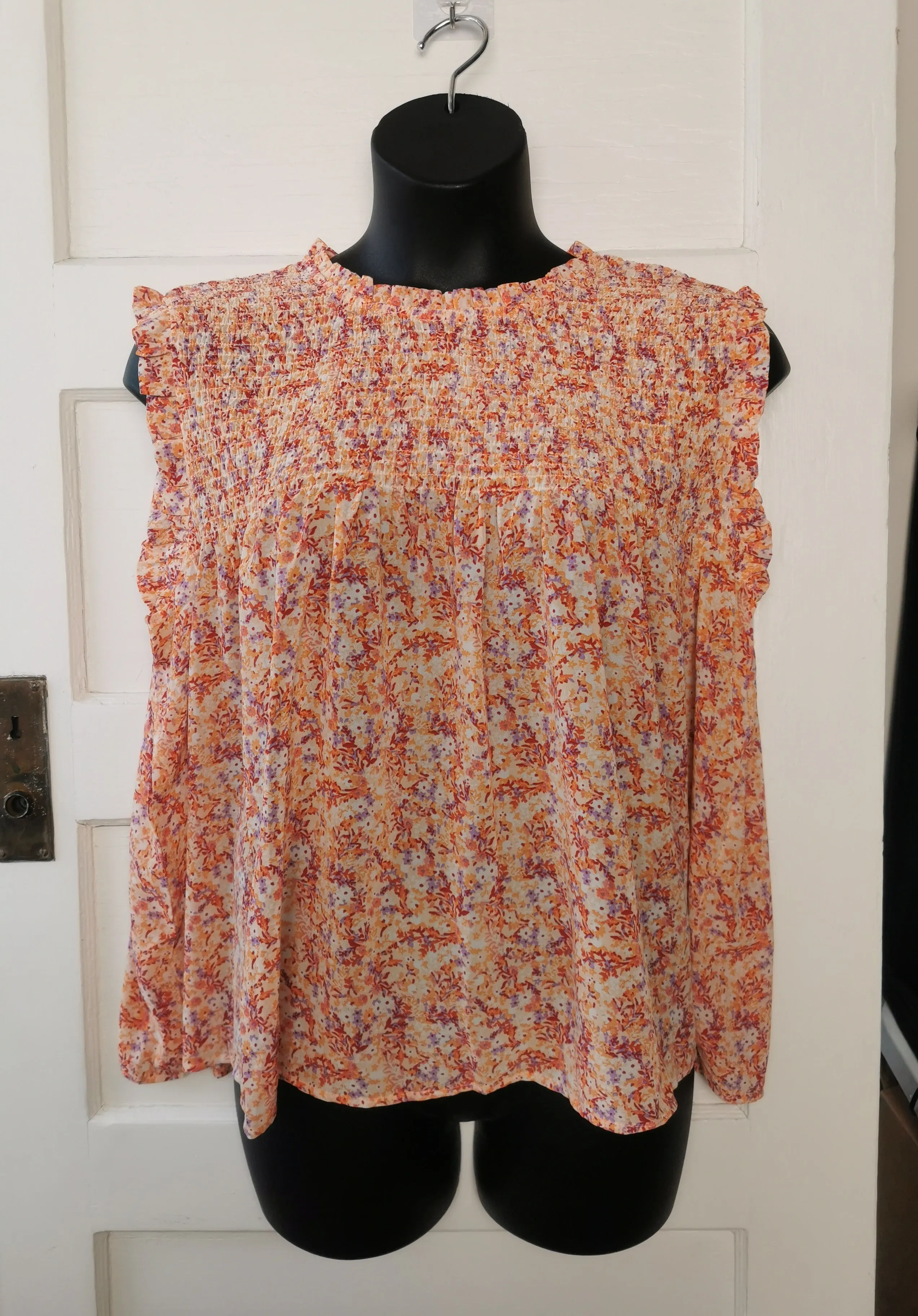 WOMENS PLUS SIZE 2X (18/20) - PAPILLON, Short Sleeve, Flowy Summer Top NWT B58