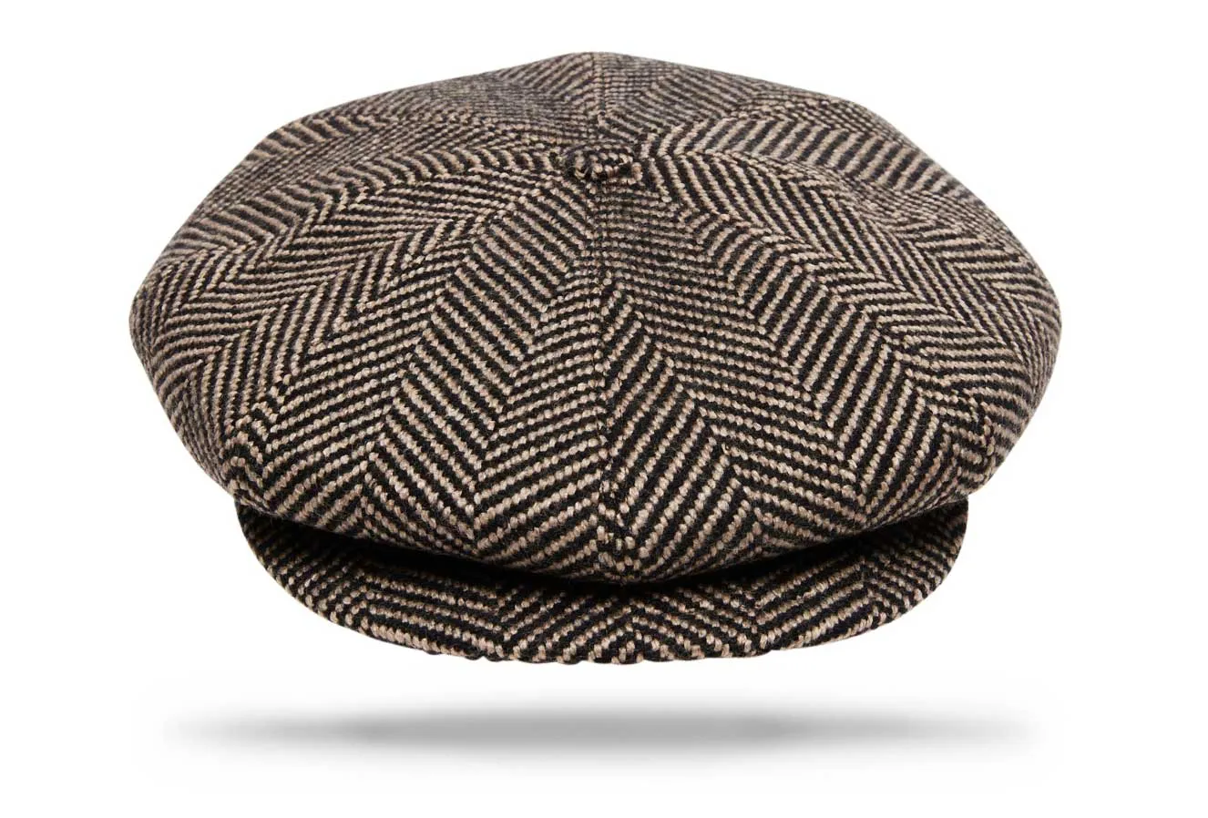 Wool Apple Jack - Brown Herringbone