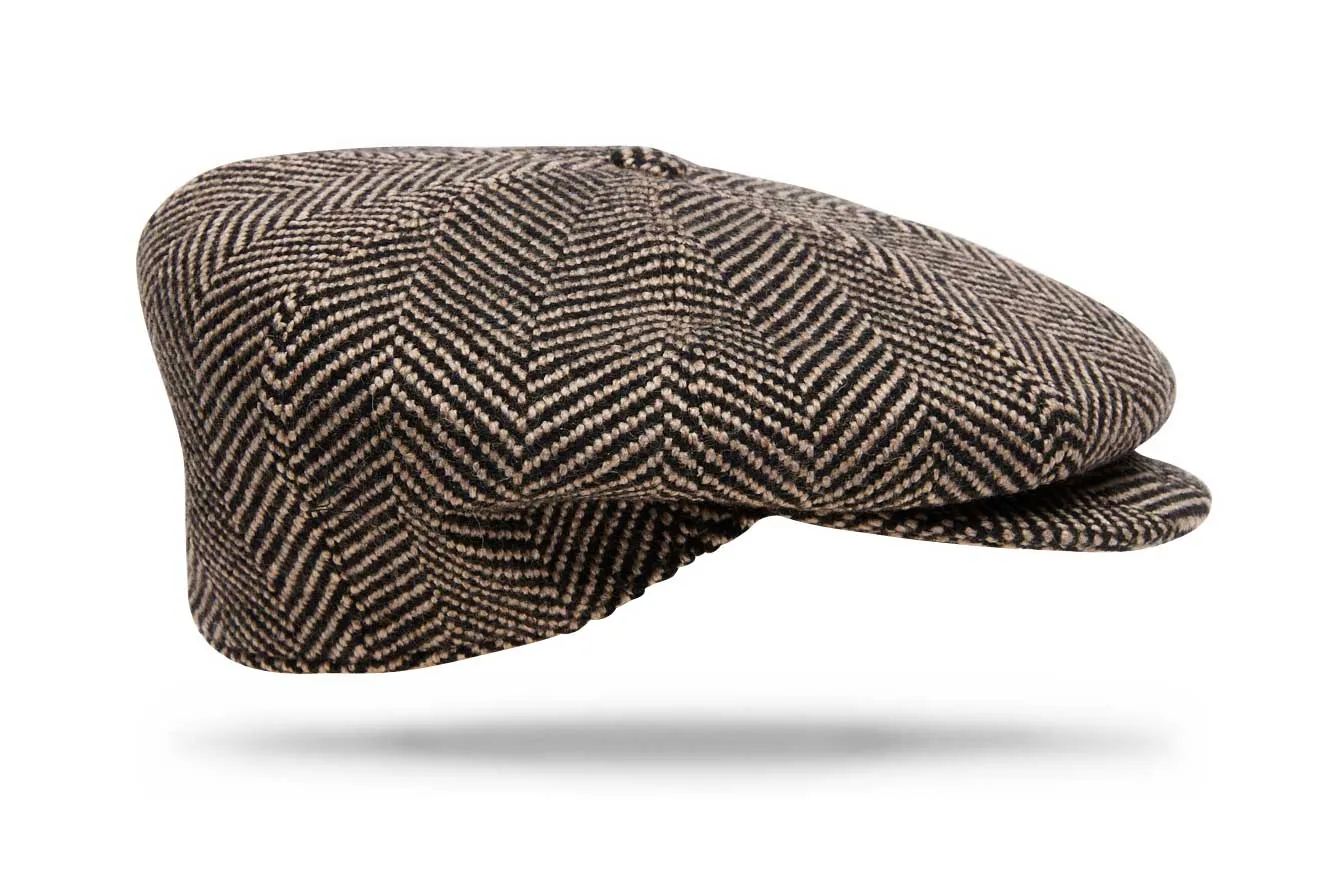 Wool Apple Jack - Brown Herringbone