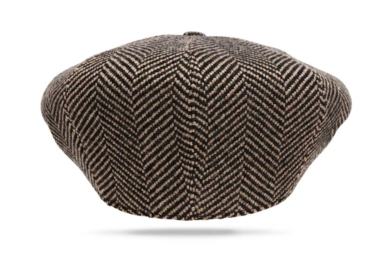 Wool Apple Jack - Brown Herringbone
