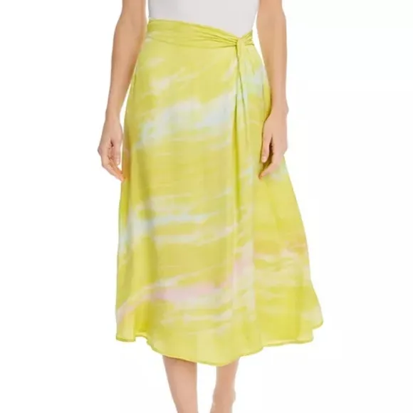 YFB Savanna Twist Tie Dye Midi Skirt NWT