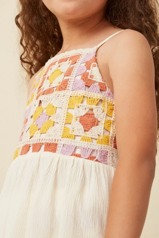 Youth Crochet Babydoll Tank Top
