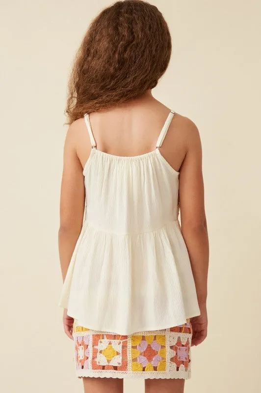 Youth Crochet Babydoll Tank Top