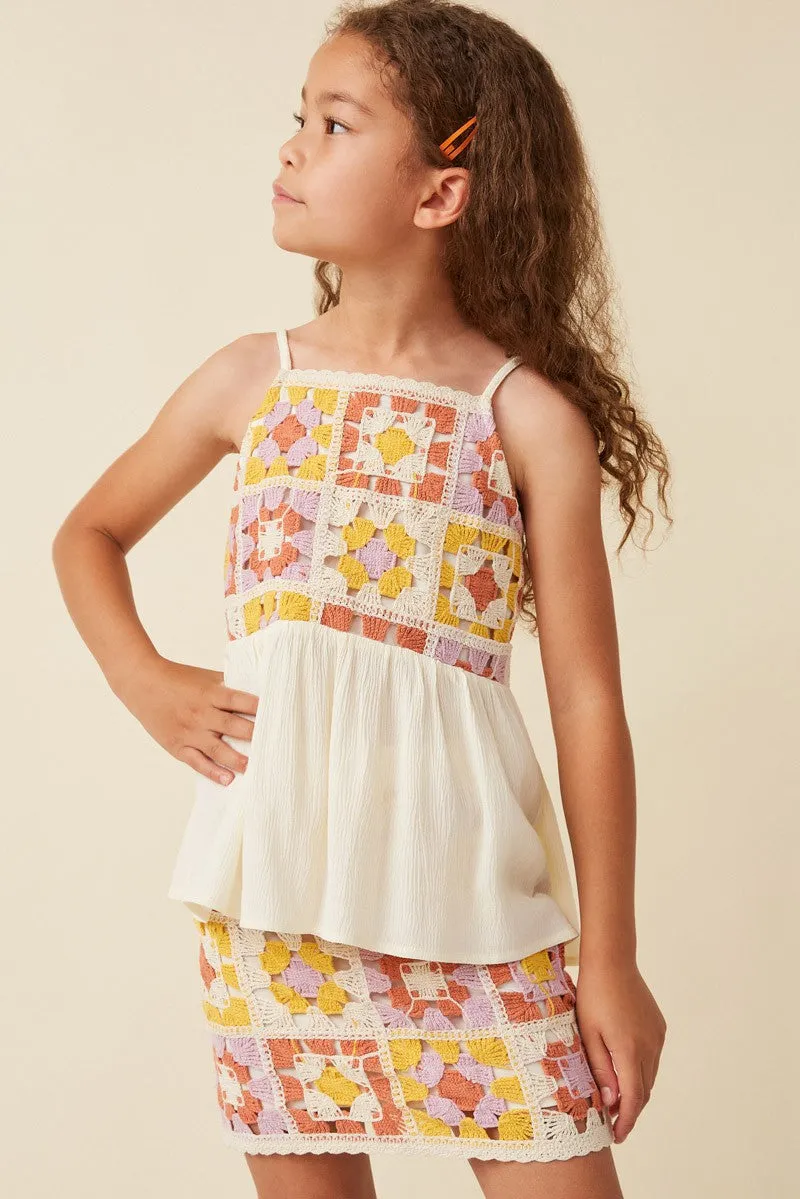 Youth Crochet Babydoll Tank Top