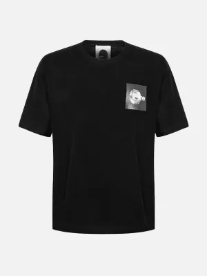 Yuza Göğüs Baskılı Relaxed Kesim T-Shirt