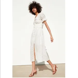 Zara Off White Casual Midi Dress