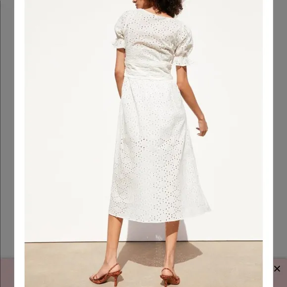 Zara Off White Casual Midi Dress