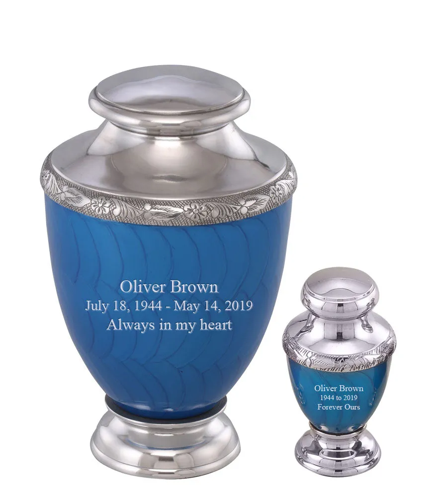 Zejtar Series - Blue Pearl Cremation Urn - IUFH154AL