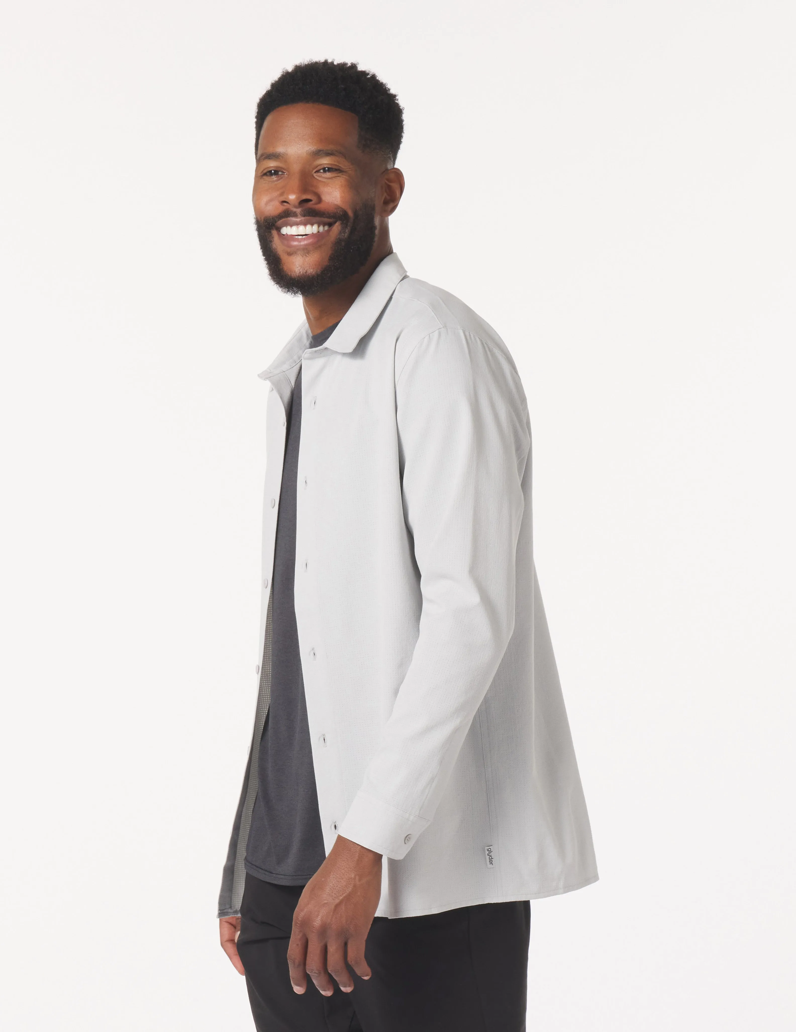 Zephyr Long Sleeve Shirt: Ash Grey