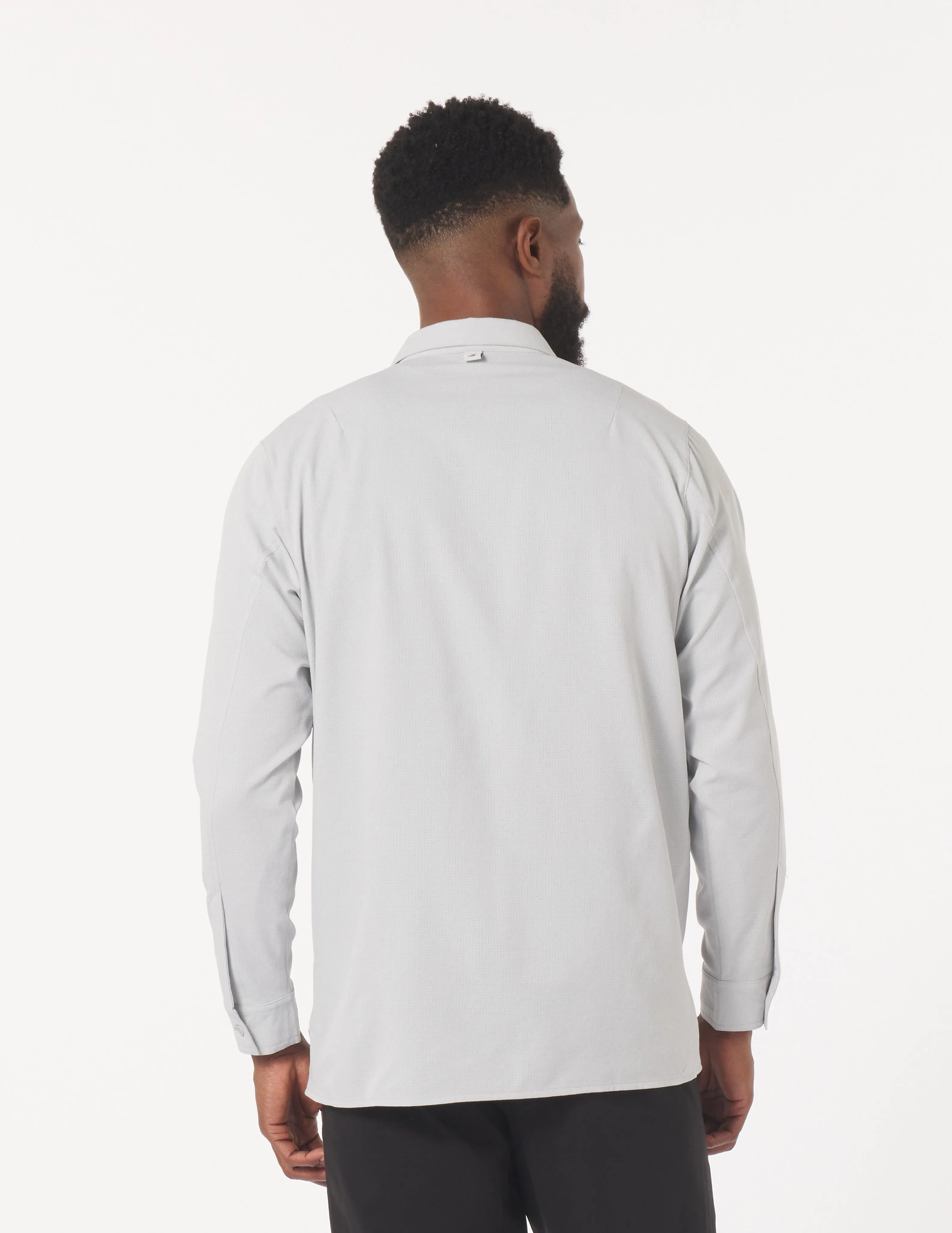 Zephyr Long Sleeve Shirt: Ash Grey